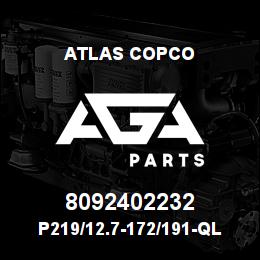8092402232 Atlas Copco P219/12.7-172/191-QL60 | AGA Parts