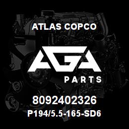 8092402326 Atlas Copco P194/5.5-165-SD6 | AGA Parts