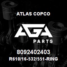 8092402403 Atlas Copco R610/16-532/551-RING BIT SET | AGA Parts