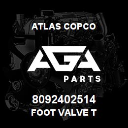 8092402514 Atlas Copco FOOT VALVE T | AGA Parts