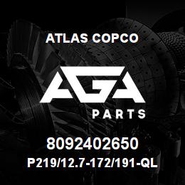 8092402650 Atlas Copco P219/12.7-172/191-QL60 C.LAY | AGA Parts