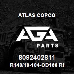 8092402811 Atlas Copco R140/10-104-OD166 RING BIT SET | AGA Parts