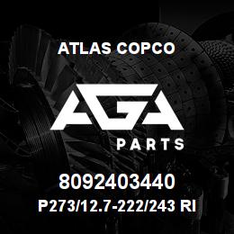 8092403440 Atlas Copco P273/12.7-222/243 RING/BIT SET | AGA Parts