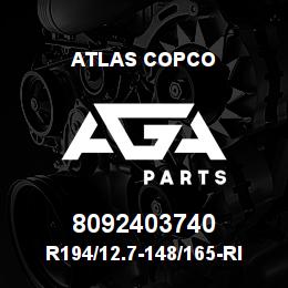 8092403740 Atlas Copco R194/12.7-148/165-RING BIT SET | AGA Parts