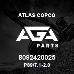 8092420025 Atlas Copco P89/7.1-2.0 | AGA Parts