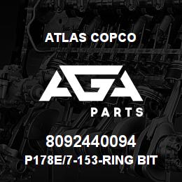 8092440094 Atlas Copco P178E/7-153-RING BIT SET | AGA Parts