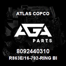 8092440310 Atlas Copco R863E/16-792-RING BIT SET | AGA Parts