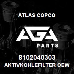 8102040303 Atlas Copco Aktivkohlefilter Oewamat 20 | AGA Parts