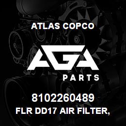 8102260489 Atlas Copco FLR DD17 AIR FILTER, 36 C.FM, 1 | AGA Parts