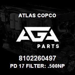 8102260497 Atlas Copco PD 17 FILTER: .500NPT | AGA Parts