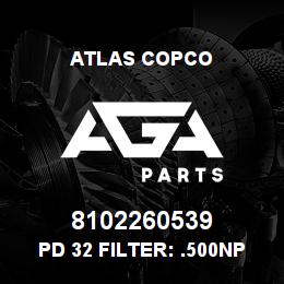 8102260539 Atlas Copco PD 32 FILTER: .500NPT | AGA Parts