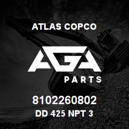 8102260802 Atlas Copco DD 425 NPT 3 | AGA Parts
