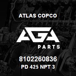 8102260836 Atlas Copco PD 425 NPT 3 | AGA Parts