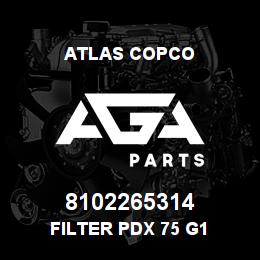 8102265314 Atlas Copco FILTER PDX 75 G1 | AGA Parts