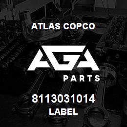 8113031014 Atlas Copco LABEL | AGA Parts