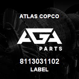 8113031102 Atlas Copco LABEL | AGA Parts