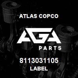 8113031105 Atlas Copco LABEL | AGA Parts