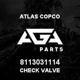 8113031114 Atlas Copco CHECK VALVE | AGA Parts