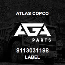 8113031198 Atlas Copco LABEL | AGA Parts