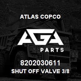 8202030611 Atlas Copco SHUT OFF VALVE 3/8 | AGA Parts