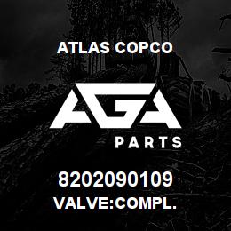 8202090109 Atlas Copco VALVE:COMPL. | AGA Parts