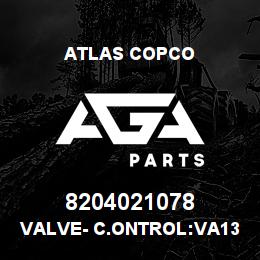 8204021078 Atlas Copco VALVE- C.ONTROL:VA13-HB2-4 | AGA Parts