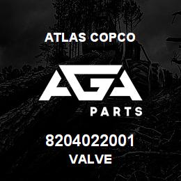 8204022001 Atlas Copco VALVE | AGA Parts