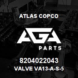 8204022043 Atlas Copco VALVE VA13-A-S-5 | AGA Parts
