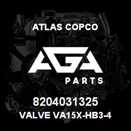 8204031325 Atlas Copco VALVE VA15X-HB3-4 | AGA Parts