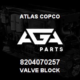 8204070257 Atlas Copco VALVE BLOCK | AGA Parts