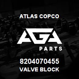 8204070455 Atlas Copco VALVE BLOCK | AGA Parts