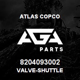8204093002 Atlas Copco VALVE-SHUTTLE | AGA Parts