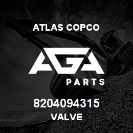 8204094315 Atlas Copco VALVE | AGA Parts