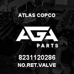 8231120286 Atlas Copco NO.RET.VALVE | AGA Parts