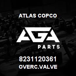 8231120361 Atlas Copco OVERC.VALVE | AGA Parts