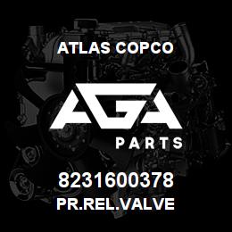 8231600378 Atlas Copco PR.REL.VALVE | AGA Parts
