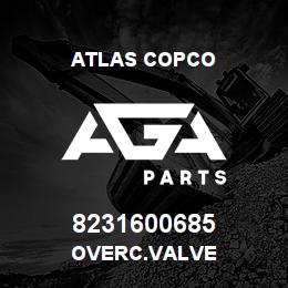 8231600685 Atlas Copco OVERC.VALVE | AGA Parts