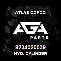 8234020039 Atlas Copco HYD. CYLINDER | AGA Parts