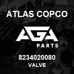 8234020080 Atlas Copco VALVE | AGA Parts