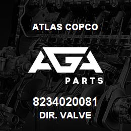 8234020081 Atlas Copco DIR. VALVE | AGA Parts