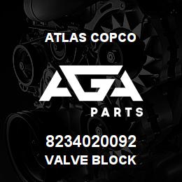 8234020092 Atlas Copco VALVE BLOCK | AGA Parts