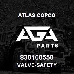 830100550 Atlas Copco VALVE-SAFETY | AGA Parts