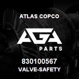 830100567 Atlas Copco VALVE-SAFETY | AGA Parts