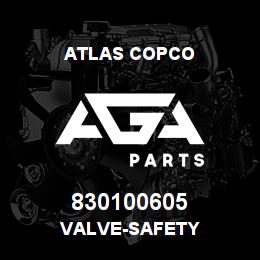 830100605 Atlas Copco VALVE-SAFETY | AGA Parts
