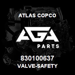 830100637 Atlas Copco VALVE-SAFETY | AGA Parts