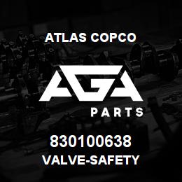 830100638 Atlas Copco VALVE-SAFETY | AGA Parts