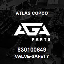 830100649 Atlas Copco VALVE-SAFETY | AGA Parts
