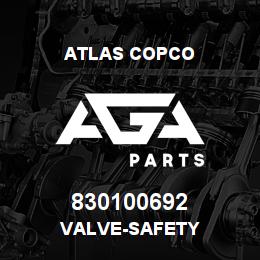 830100692 Atlas Copco VALVE-SAFETY | AGA Parts