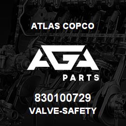 830100729 Atlas Copco VALVE-SAFETY | AGA Parts