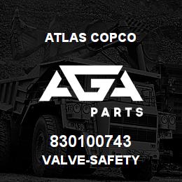 830100743 Atlas Copco VALVE-SAFETY | AGA Parts